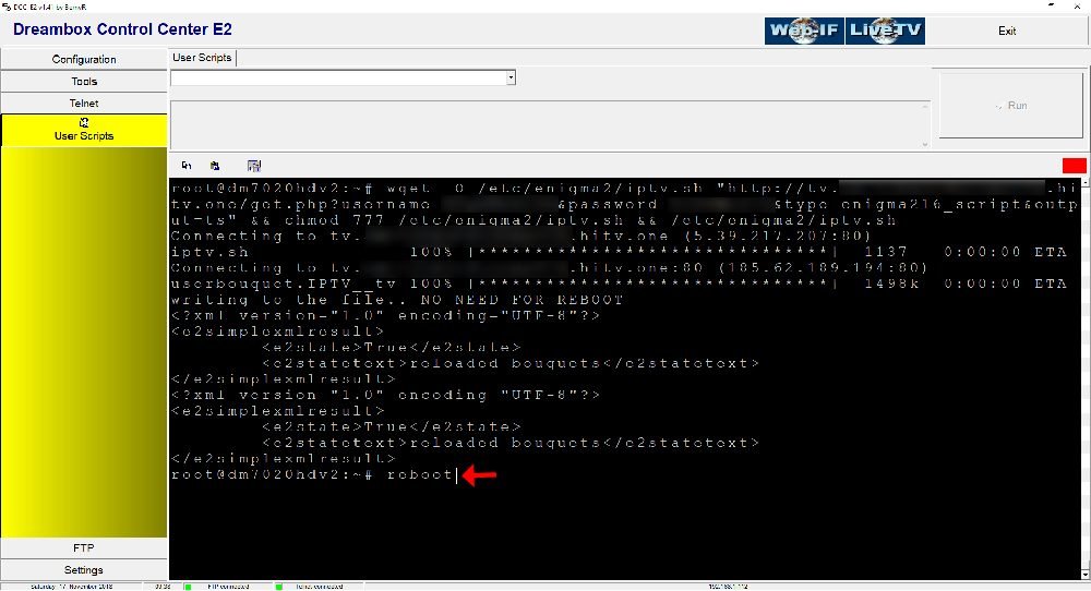 how to setup iptv on enigma 2 via autoscript