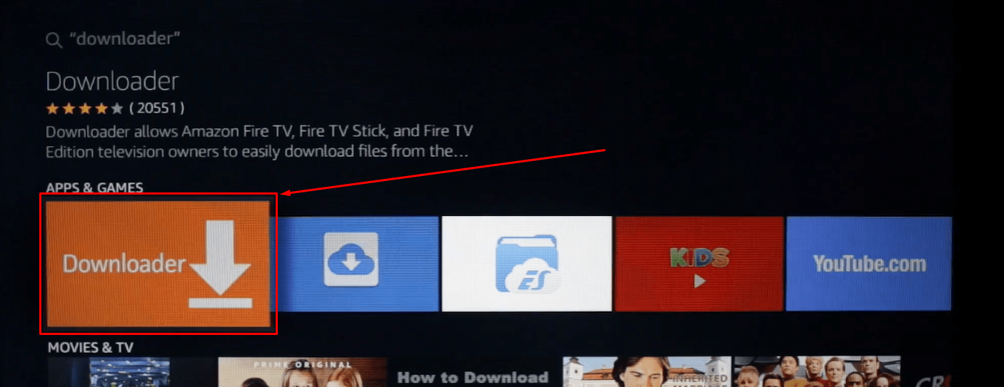 Downloader on firestick