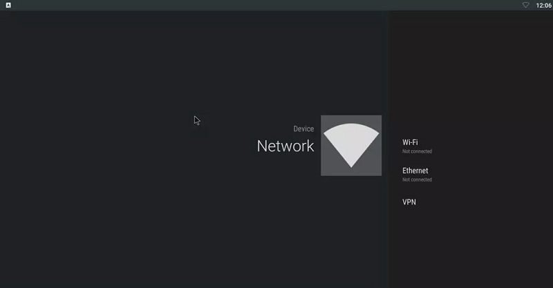 android setupbox network connection