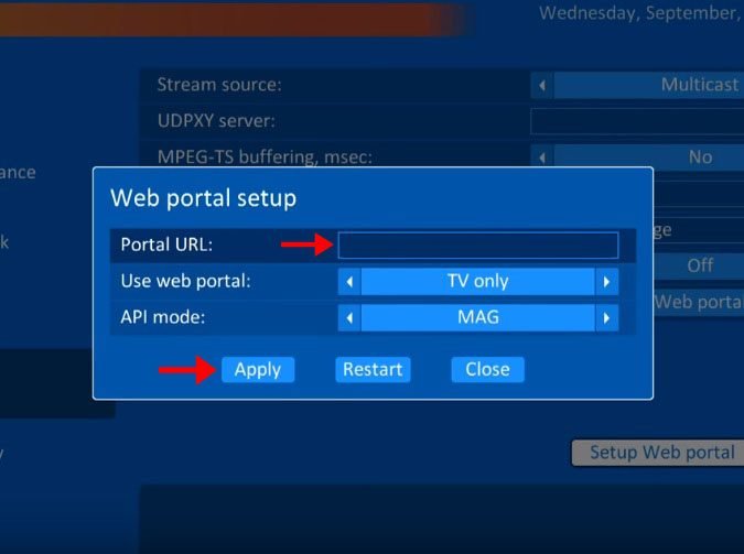 setup iptv on tvip box