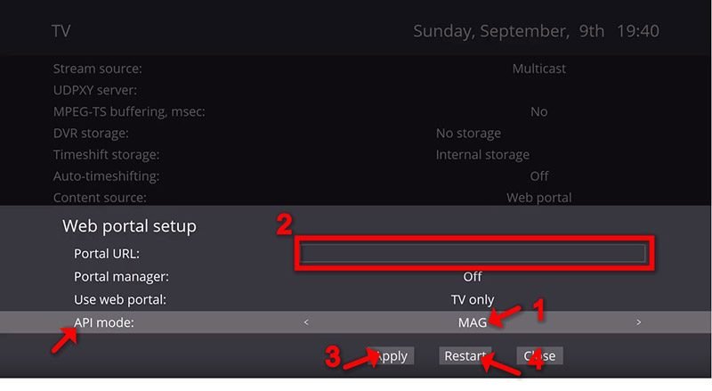 setup iptv on tvip box